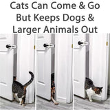 Maxbell Adjustable Door Strap Pet Supplies Keep Dog Out of Cat Feeder Pet Door Latch White