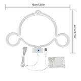Maxbell Monkey Neon Sign Light Wall Hanging Elf Glowing for Banquet Hallway Ornament Warm White
