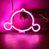Maxbell Monkey Neon Sign Light Wall Hanging Elf Glowing for Banquet Hallway Ornament Pink
