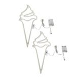 Maxbell Big Ice Cream LED Neon Sign 8 Light Modes for Kids Living Room Bedroom White