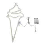 Maxbell Big Ice Cream LED Neon Sign 8 Light Modes for Kids Living Room Bedroom White