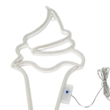 Maxbell Big Ice Cream LED Neon Sign 8 Light Modes for Kids Living Room Bedroom White