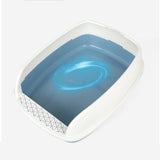 Maxbell Cat Litter Box Kitten Litter Pan Toilet Detachable Rim Bedpan M