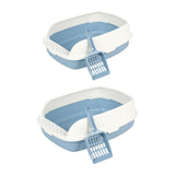 Maxbell Cat Litter Box Kitten Litter Pan Toilet Detachable Rim Bedpan M