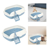 Maxbell Cat Litter Box Kitten Litter Pan Toilet Detachable Rim Bedpan M