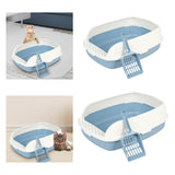 Maxbell Cat Litter Box Kitten Litter Pan Toilet Detachable Rim Bedpan M
