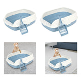 Maxbell Cat Litter Box Kitten Litter Pan Toilet Detachable Rim Bedpan M