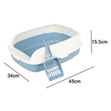 Maxbell Cat Litter Box Kitten Litter Pan Toilet Detachable Rim Bedpan M