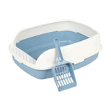 Maxbell Cat Litter Box Kitten Litter Pan Toilet Detachable Rim Bedpan S