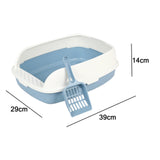 Maxbell Cat Litter Box Kitten Litter Pan Toilet Detachable Rim Bedpan S