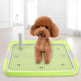 Maxbell Dog Toilet Bedpan Puppy Potty Urinal Lattice Litter Tray, Dog Potty Tray Green