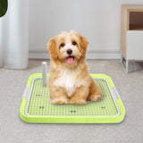 Maxbell Dog Toilet Bedpan Puppy Potty Urinal Lattice Litter Tray, Dog Potty Tray Green