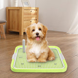 Maxbell Dog Toilet Bedpan Puppy Potty Urinal Lattice Litter Tray, Dog Potty Tray Green