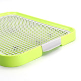 Maxbell Dog Toilet Bedpan Puppy Potty Urinal Lattice Litter Tray, Dog Potty Tray Green