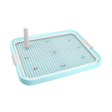Maxbell Dog Toilet Bedpan Puppy Potty Urinal Lattice Litter Tray, Dog Potty Tray Blue