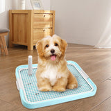 Maxbell Dog Toilet Bedpan Puppy Potty Urinal Lattice Litter Tray, Dog Potty Tray Blue