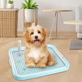 Maxbell Dog Toilet Bedpan Puppy Potty Urinal Lattice Litter Tray, Dog Potty Tray Blue