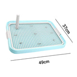 Maxbell Dog Toilet Bedpan Puppy Potty Urinal Lattice Litter Tray, Dog Potty Tray Blue