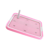 Maxbell Dog Toilet Bedpan Puppy Potty Urinal Lattice Litter Tray, Dog Potty Tray Pink