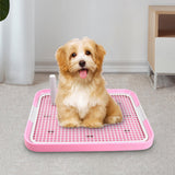 Maxbell Dog Toilet Bedpan Puppy Potty Urinal Lattice Litter Tray, Dog Potty Tray Pink