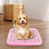 Maxbell Dog Toilet Bedpan Puppy Potty Urinal Lattice Litter Tray, Dog Potty Tray Pink