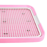 Maxbell Dog Toilet Bedpan Puppy Potty Urinal Lattice Litter Tray, Dog Potty Tray Pink