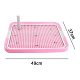 Maxbell Dog Toilet Bedpan Puppy Potty Urinal Lattice Litter Tray, Dog Potty Tray Pink