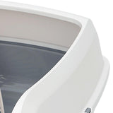 Maxbell Cat Litter Box Potty Toilet Deep Loo Litter Pan Bunny Kitten Pet Litter Tray Gray