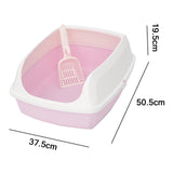 Maxbell Cat Litter Box Potty Toilet Deep Loo Litter Pan Bunny Kitten Pet Litter Tray Pink