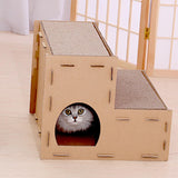 Maxbell 2 in 1 Cat Scratcher Bed Toy Pets Supplies Board Kitten Indoor Claws Care