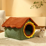 Maxbell Cat Sleeping Bed Basket Cushion Small Dog Bed Removable Anti Slip Warm 43cmx36CMX34CM