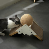 Maxbell Cat Scratcher Wear Resistant Claws Care Indoor Cats Toy Interactive Play Brown