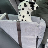 Maxbell Dog Puppy Car Pets Seat Wear Resistant Center Console Mount Portable Grey