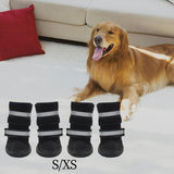 Maxbell Dog Boots Paw Protectors with Reflective Adjustable Straps for Large Dogs S