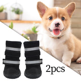 Maxbell Dog Boots Paw Protectors with Reflective Adjustable Straps for Large Dogs S