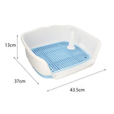 Maxbell Removable Dog Potty Tray Keep Floors Clean with Protection Wall Blue