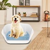 Maxbell Removable Dog Potty Tray Keep Floors Clean with Protection Wall Blue