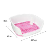 Maxbell Removable Dog Potty Tray Keep Floors Clean with Protection Wall Pink