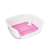 Maxbell Removable Dog Potty Tray Keep Floors Clean with Protection Wall Pink