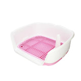 Maxbell Removable Dog Potty Tray Keep Floors Clean with Protection Wall Pink