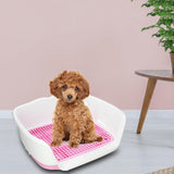 Maxbell Removable Dog Potty Tray Keep Floors Clean with Protection Wall Pink
