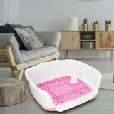 Maxbell Removable Dog Potty Tray Keep Floors Clean with Protection Wall Pink
