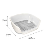 Maxbell Removable Dog Potty Tray Keep Floors Clean with Protection Wall Gray