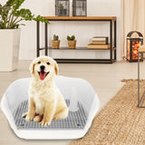 Maxbell Removable Dog Potty Tray Keep Floors Clean with Protection Wall Gray