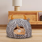 Maxbell Pet Cat Bed Dog House Washable Winter Puppy Kennel Nest for Indoor White Black