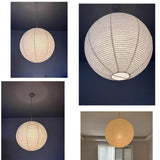 Maxbell White Round Paper Lampshade Replace Parts for Cafe Living Room Decorative