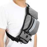 Maxbell Pet Pocket Waist Clip Bag Multi Purpose Washable for Walking Jogging Hiking Gray