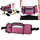 Maxbell Pet Pocket Waist Clip Bag Multi Purpose Washable for Walking Jogging Hiking Rose Red