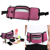 Maxbell Pet Pocket Waist Clip Bag Multi Purpose Washable for Walking Jogging Hiking Rose Red