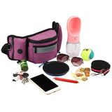 Maxbell Pet Pocket Waist Clip Bag Multi Purpose Washable for Walking Jogging Hiking Rose Red